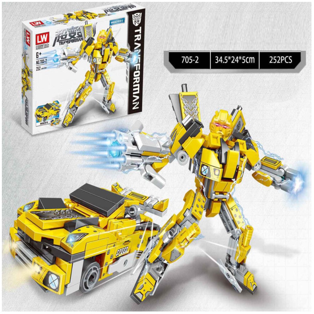 [255 CHI TIẾT-HÀNG CHUẨN] BỘ ĐỒ CHƠI XẾP HÌNH LEGO Transformer BUMBLEBEE - Lego Robot Biến Hình