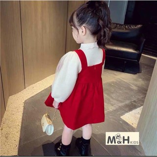 váy nơ đỏ cho bé gái