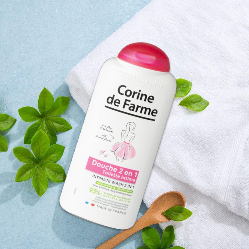 Sữa tắm Corine de Farme Intimate Gel Douche Shower Gel 2in1 cho body và vùng kín 250ml