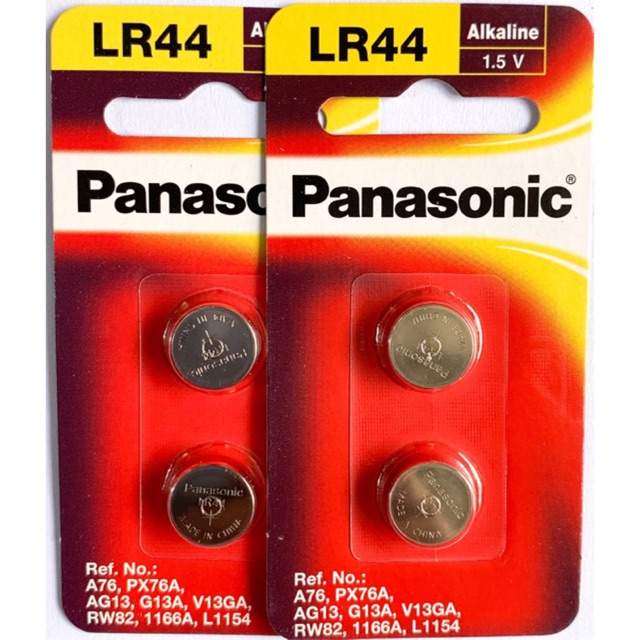 2 Vỉ ( 4 Viên ) Pin LR44 Panasonic 1,5 V - Chính Hãng