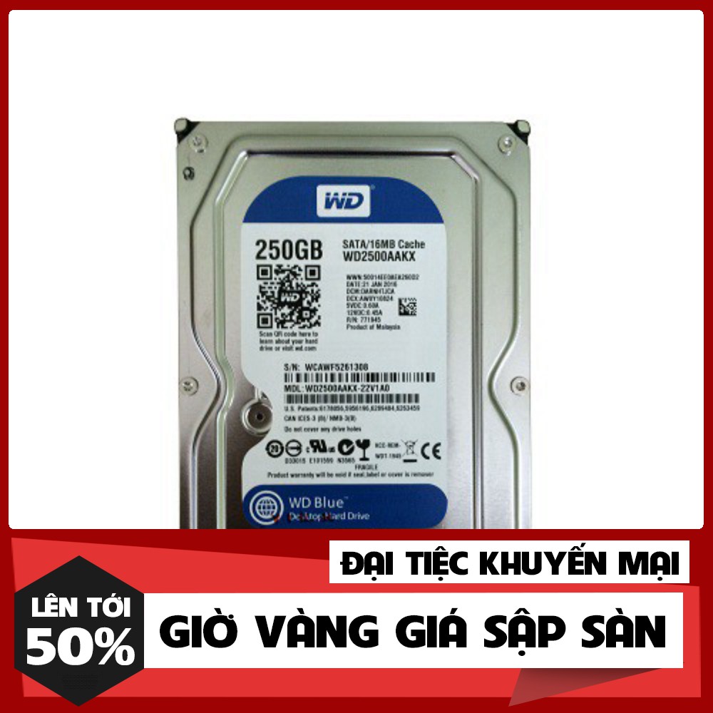 🍀 Ổ cứng chuyên dụng Camera 250GB Western Digital, Seagate - Chính hãng Bh 24th.