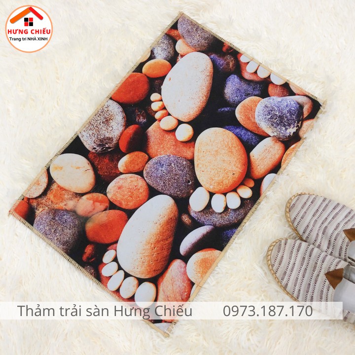 Thảm lau chùi chân thấm nước chống trơn trượt nhà bếp 3d hình thú cute CBL01