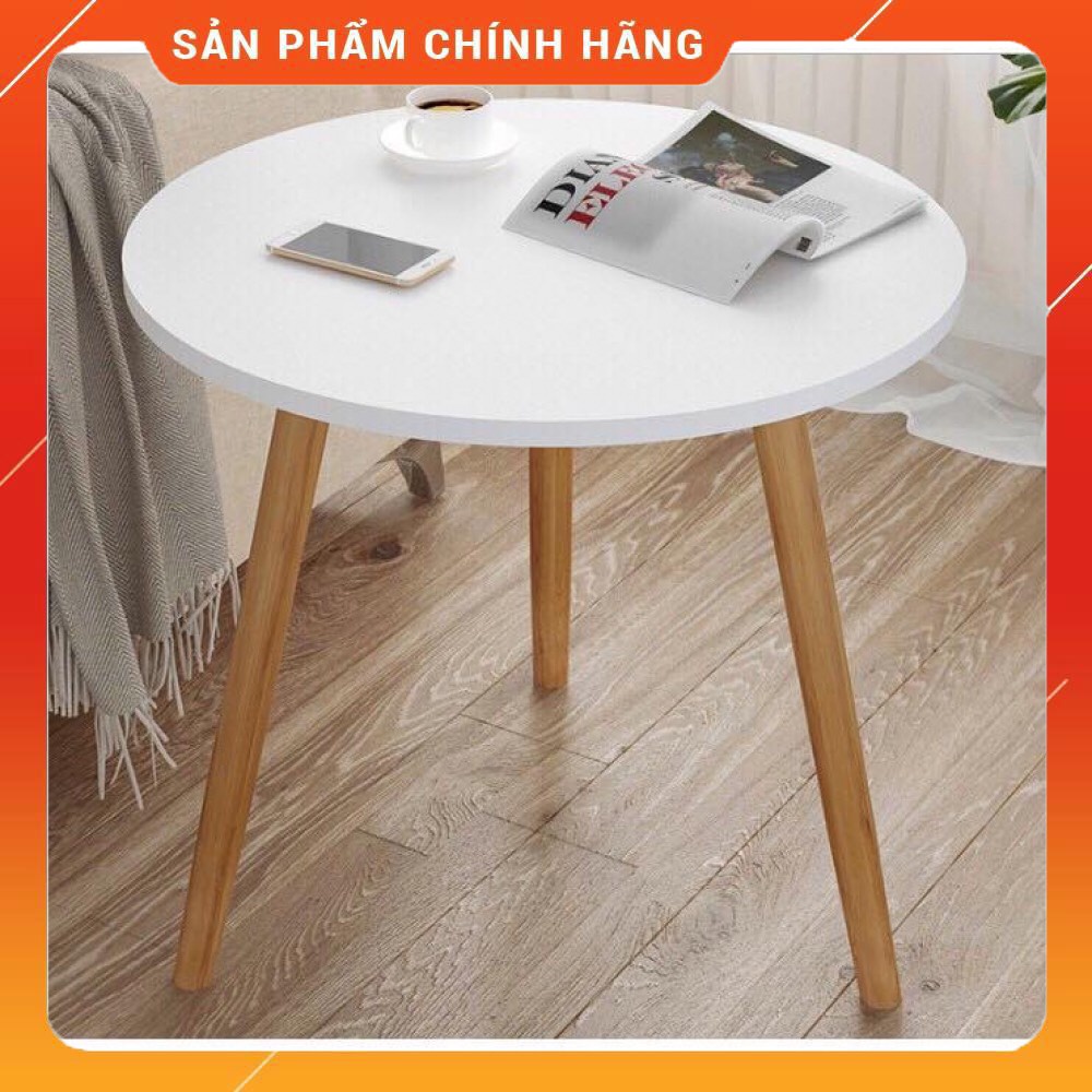 Bàn Tròn, Bàn Trà Sofa Chân Gỗ Tự Nhiên cao cấp , đủ size , Cao 30cm, 40cm, 50cm