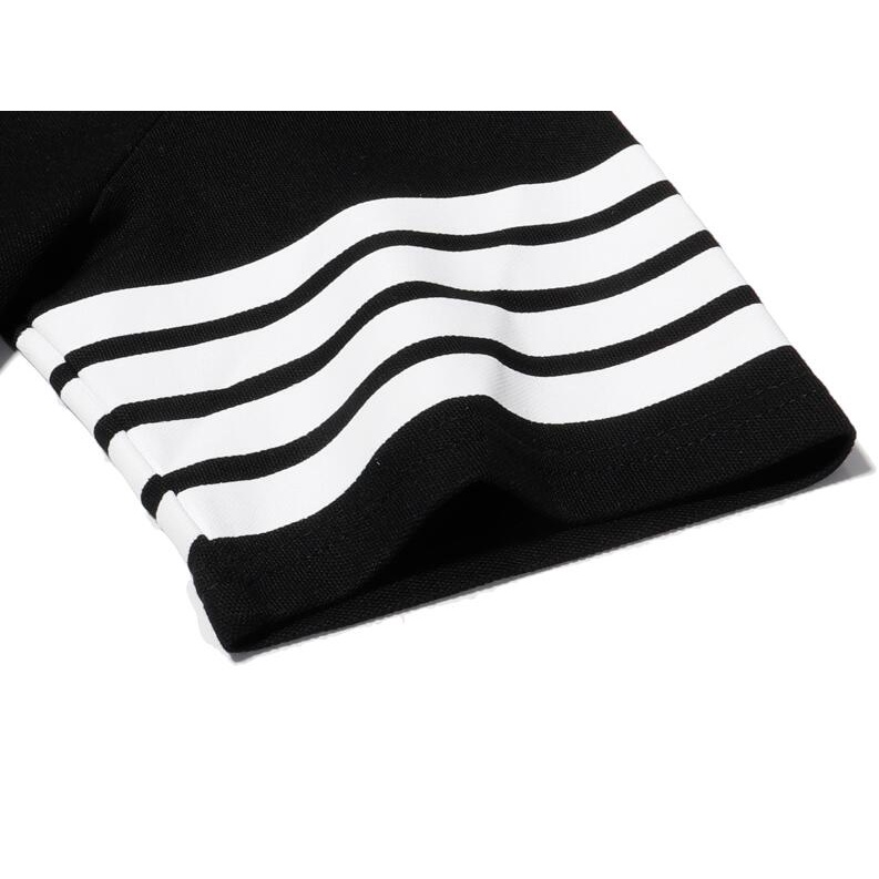 Áo thun tay ngắn họa tiết kẻ sọc ngang đơn giản thời trang cho cặp đôi