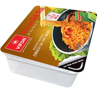 Mì khay có gói sốt thịt bò xào sa tế 90g