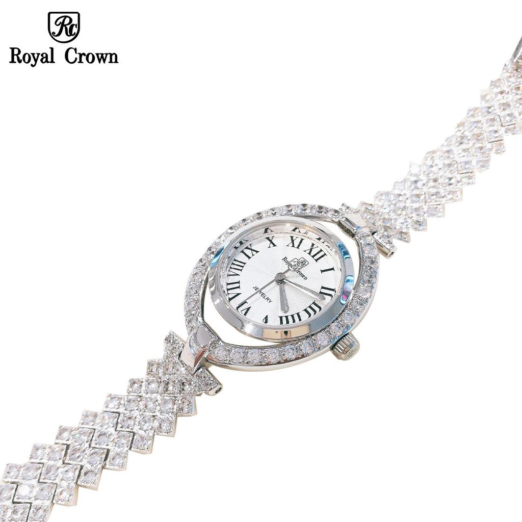 Đồng hồ nữ chính hãng Royal Crown 4610 dây đá vỏ trắng