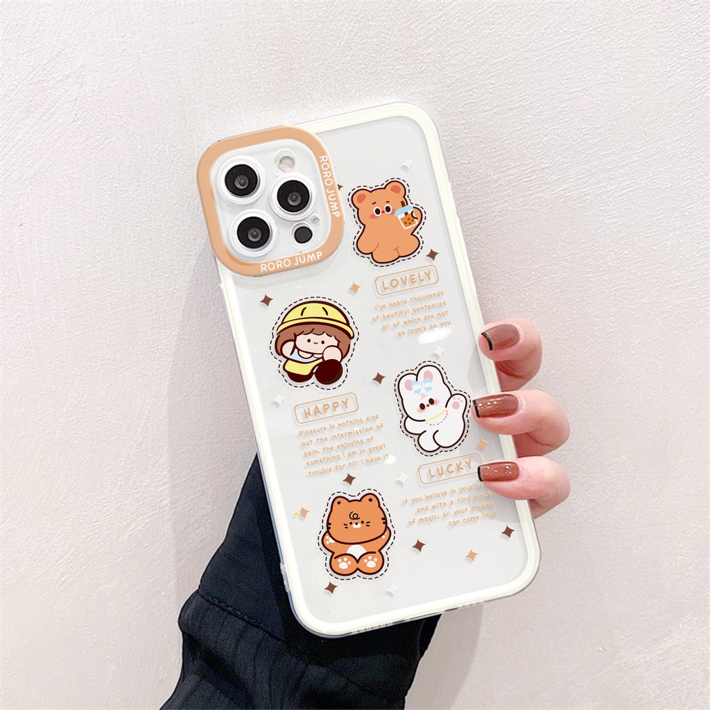 Ốp lưng iphone Joy Bear Roro trong cạnh vuông 6/6plus/6s/6splus/7/7plus/8/8plus/x/xs/11/12/13/14/pro/max/promax/plus