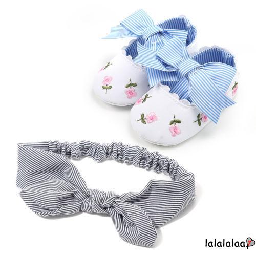 Set giày thời trang và băng đô kiểu dáng xinh xắn dành cho bé gái