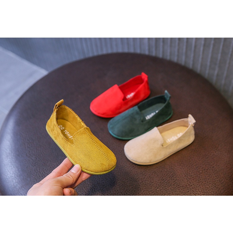 Giày vải cho bé trai và bé gái size 22-33 Giầy cho bé chất da lộn mềm nhẹ êm