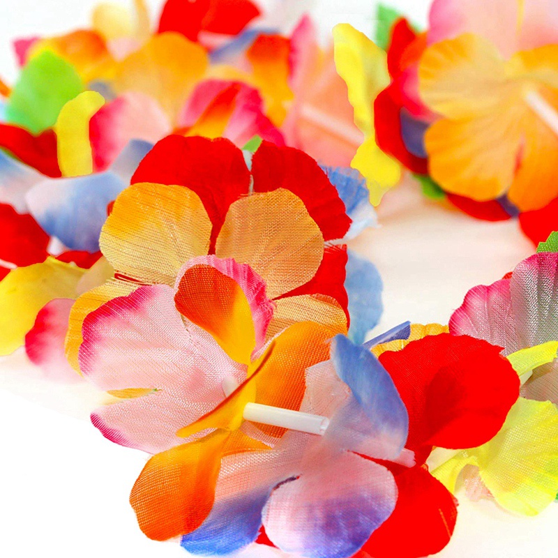 Set 10 Túi Dây Xích Hoa Hawaiian Chào Mừng Đi Biển Và Tiệc Cocktail