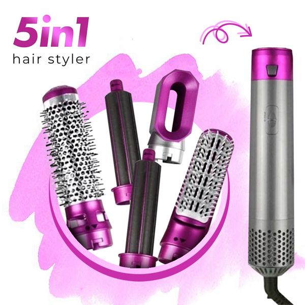 Máy Sấy Uốn Tóc Tự Động Kết Hợp 5 Trong 1 Công Suất Cao Đa Chức Năng Tiện Dụng An Toàn Không Làm Tóc Hư Tổn