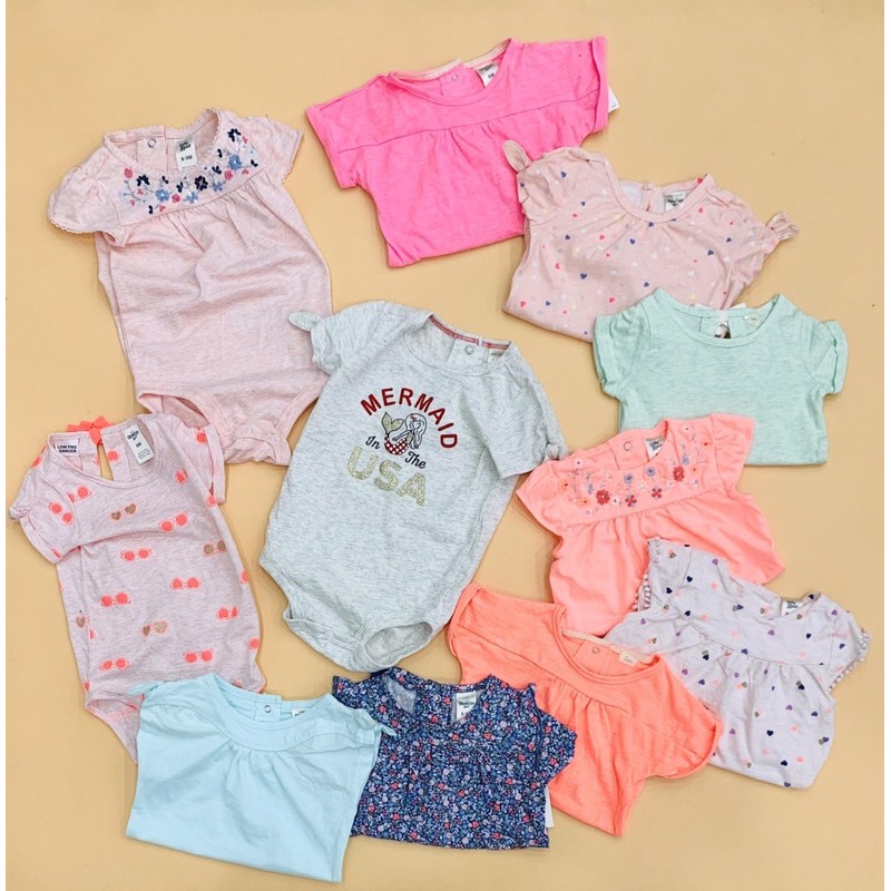Set 3 Body Oshkosh cotton Organic siêu đẹp 0/3m-24m