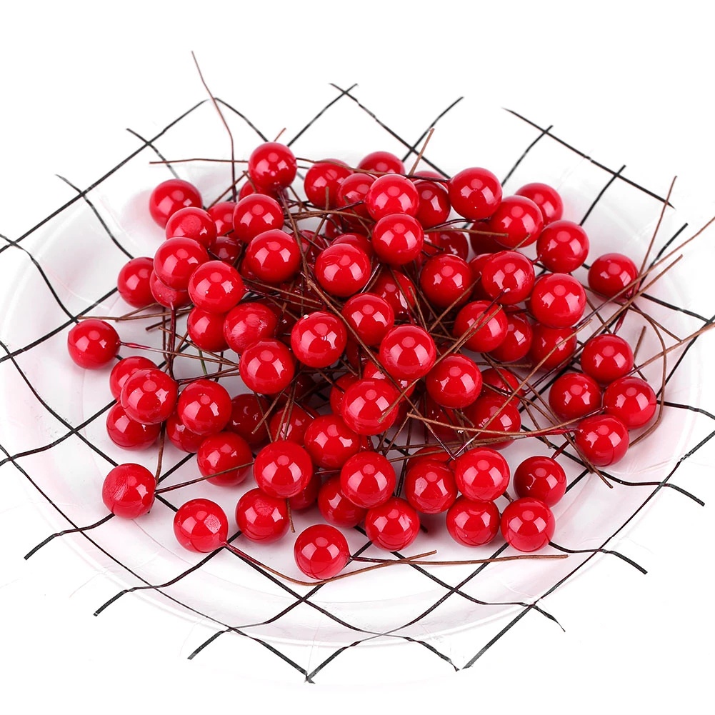 150 Quả Cherry Nhân Tạo Trang Trí Giáng Sinh
