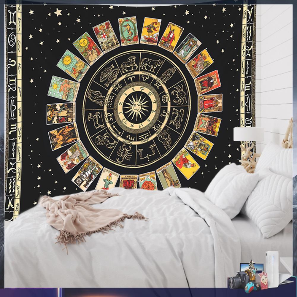 Thảm Treo Tường Trang Trí 95x73cm In Hình Lá Bài Tarot Mandala