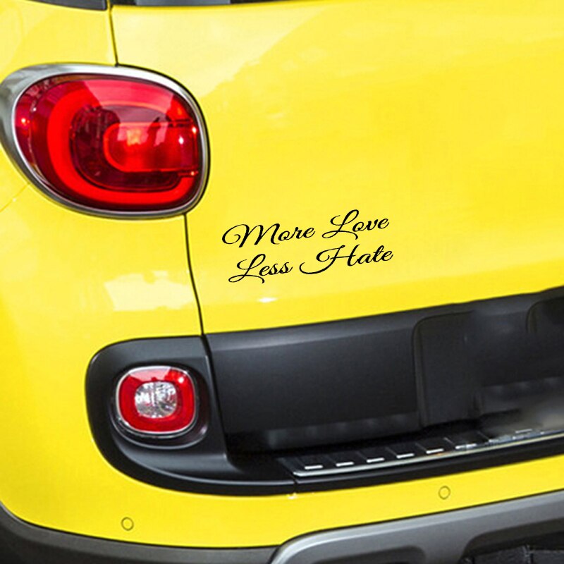 Miếng sticker More Love Less Hate dán trang trí ô tô độc đáo 15.6cmx5.8cm