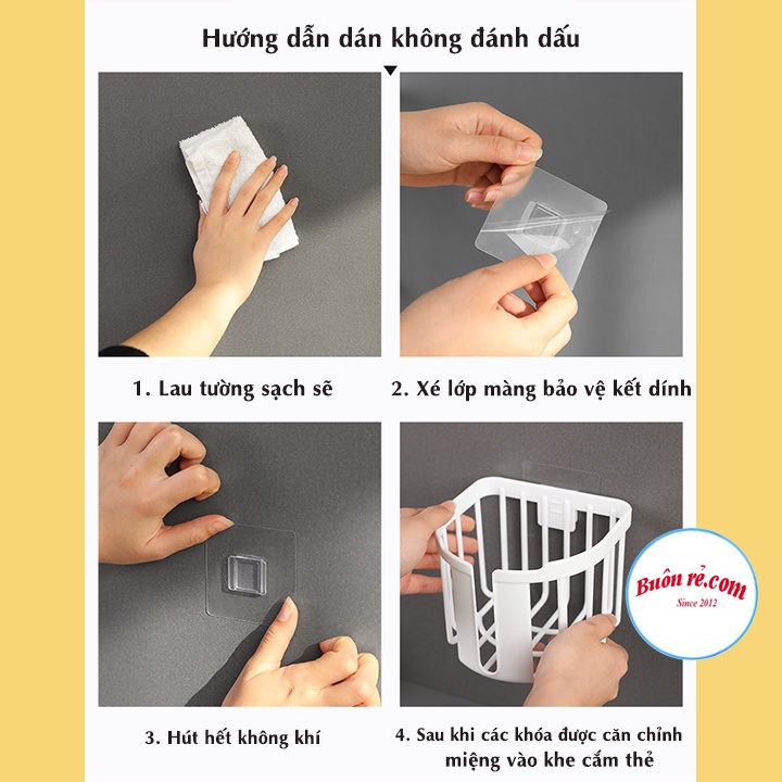 Giỏ đựng giấy vệ sinh dán tường tiện ích Việt Nhật đa năng bằng nhựa tiện dụng (MS: 3380) -Buôn rẻ 01333