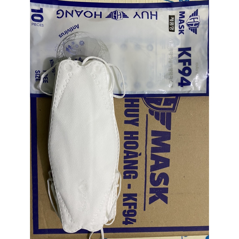 khẩu trang 4 Lớp KF94 Huy Hoàng MASK thùng 300 cái kháng khuẩn.