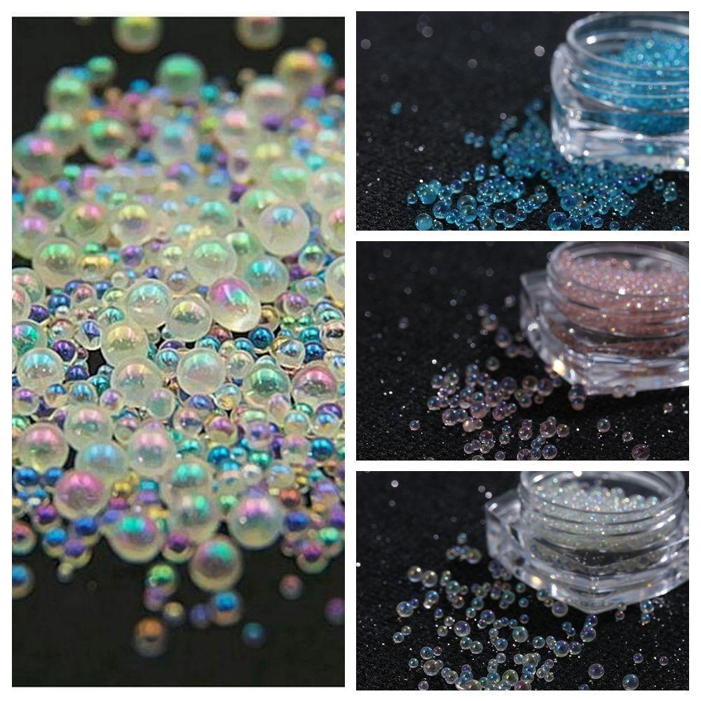 Set 2 Hộp Hạt Nhựa Bong Bóng Trang Trí Móng Tay Nghệ Thuật