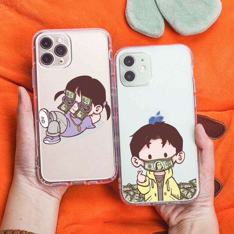 Ốp lưng iphone 6, 6s plus, 7 8 Plus, X, XS, XR, XSMAX, 11, 12, 13 PROMAX TRONG SUỐT BÉ TRAI, BÉ GÁI CỰC NGẦU PKVN