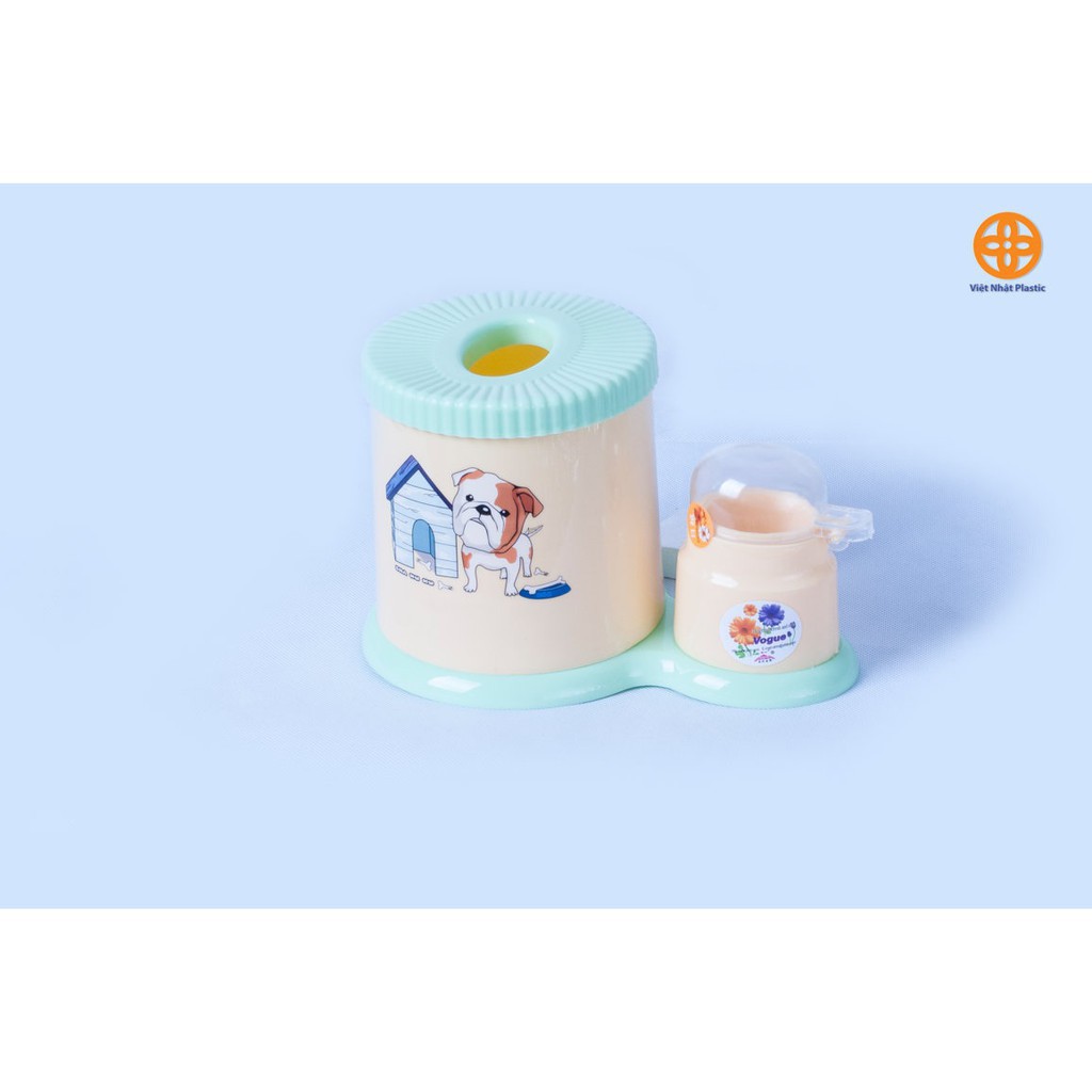 Hộp Giấy Tròn Tăm 2737 Nhựa Việt Nhật - Ống giấy Tròn Tăm hàng Việt Nhật - Hộp Đựng Giấy Ăn Có Lọ Tăm Nhựa Việt Nhật