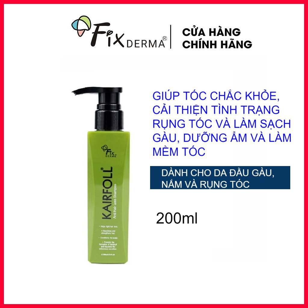 Fixderma Dầu Gội Giảm Rụng Tóc Kairfoll Shampoo 200ml