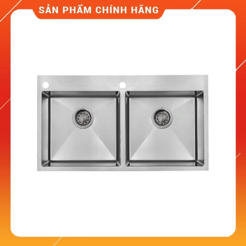 (FreeShip) CARYSIL - Chậu Rửa Bát Inox304 - Chậu 2 Ngăn Nhập Khẩu Ấn Độ - VN-N200 - 860x500mm