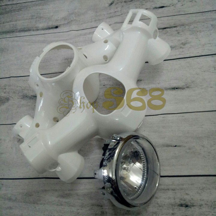 Bộ ốp đầu xe Cub 81 đời mới đầy đủ pha đèn kèm bóng