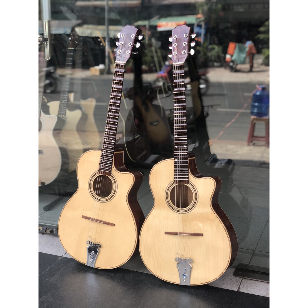 Đàn Guitar Vọng Cổ Phím Lõm gỗ hồng đào, Đàn guitar cổ thùng phím lõm