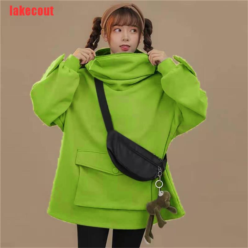 Áo Hoodie Nữ Tay Dài Dáng Rộng In Hình Ếch Thời Trang | BigBuy360 - bigbuy360.vn
