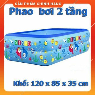 [Mã TOYXU6 hoàn 20K xu đơn từ 99K] BỂ BƠI, PHAO BƠI TRẺ EM 1,2M CHỮ NHẬT 2 TẦNG