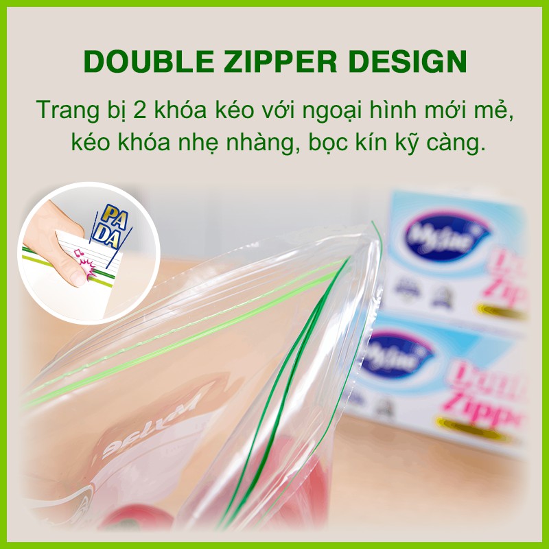 Túi zip 2 đường kéo MyJae