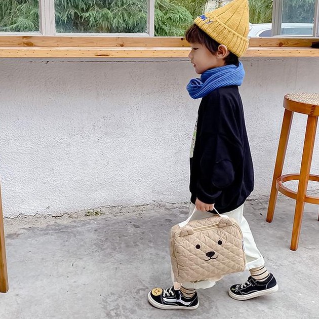 Balo đi học hình gấu hoạt hình đáng yêu cho trẻ mẫu giáo