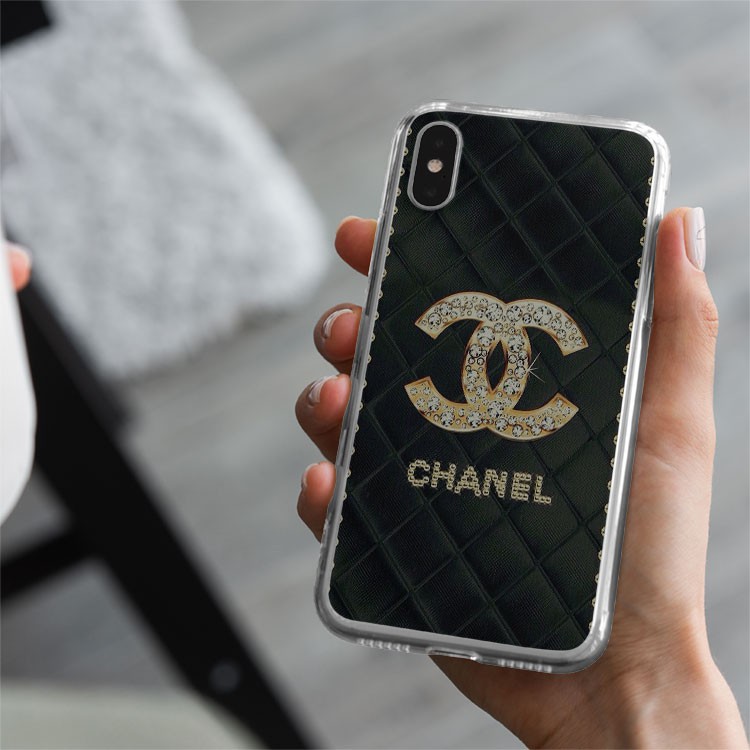 Ốp Lưng  đồ hiệu ốp ip12 logo chanel kim cương lấp lánh sang trọng dành cho Iphone 5 đến 12 Promax BRD20210266