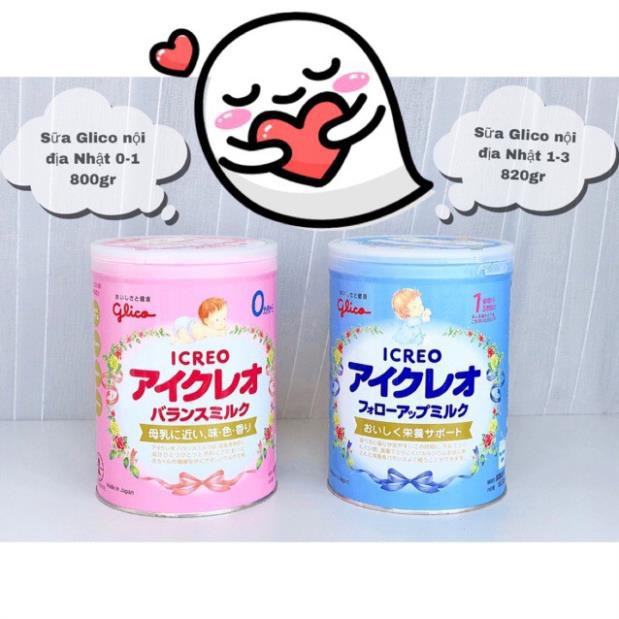 Sữa bột Glico nội địa Nhật đủ số hộp 850g cho bé
