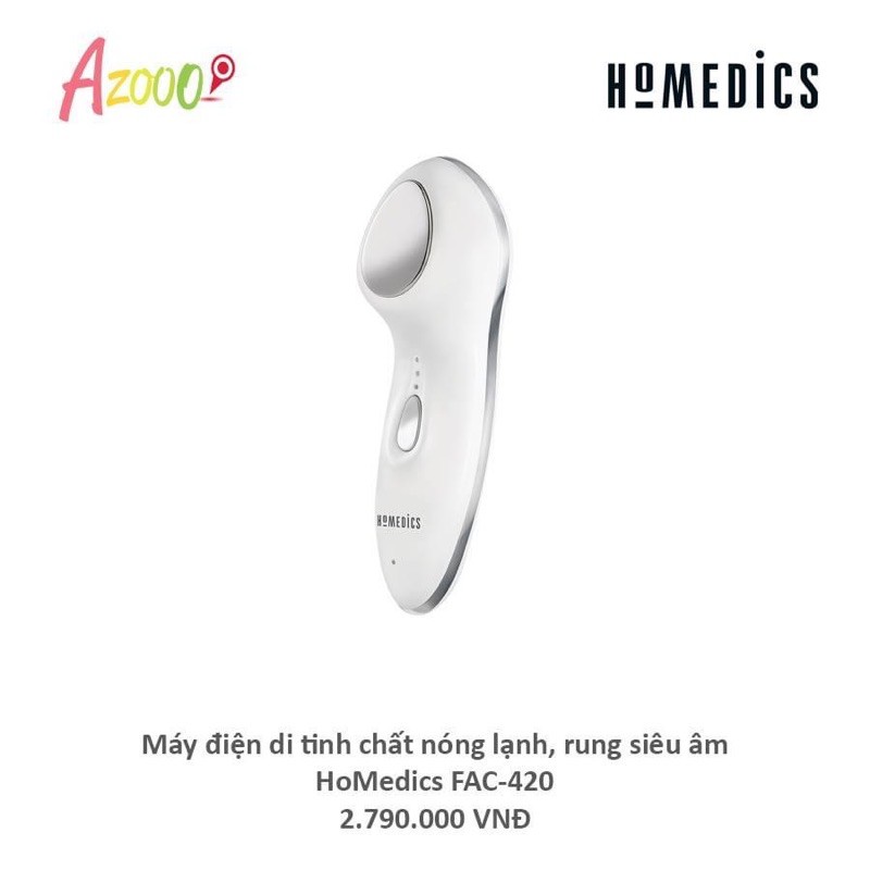 Máy điện di tinh chất nóng lạnh, rung siêu âm HoMedics FAC-420