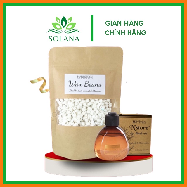 Combo triệt lông mỡ trăn nguyên chất và 100gr sáp siêu bám lông coconut &amp; sáp trong SOLANA