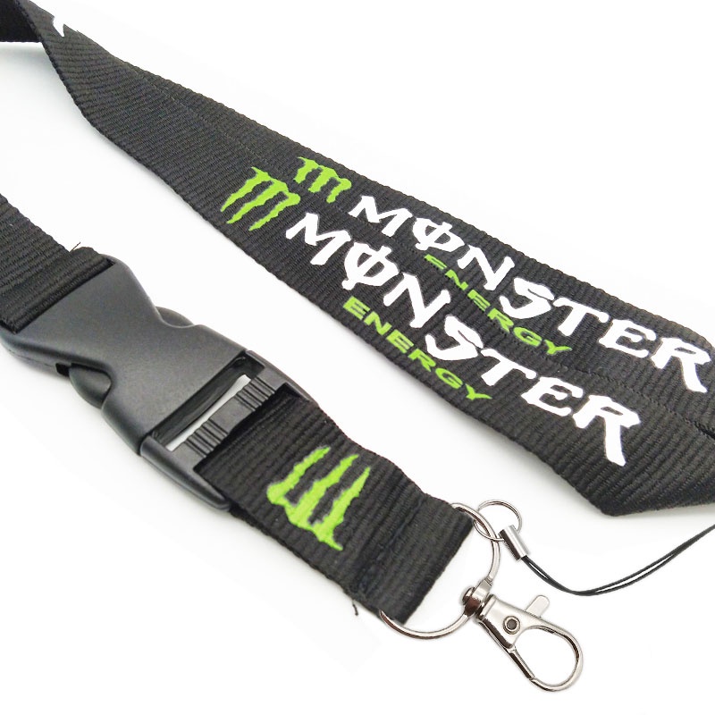 Dây Đeo Điện Thoại / Thẻ ID Chống Thất Lạc In Chữ Monster-Energy Kèm Nút Nhựa Tháo Gỡ Nhanh
