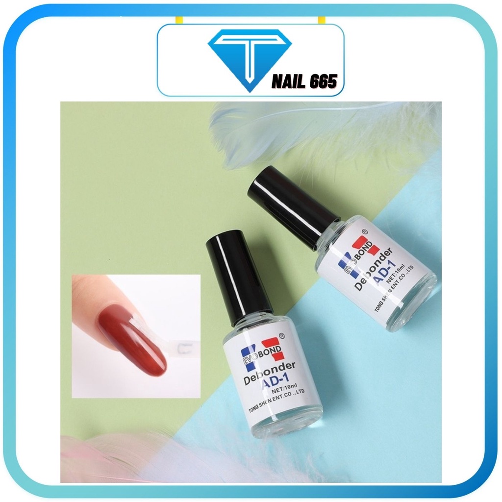 Nước sáng đá phá tháo móng giả, Chai gel tháo móng nail AD