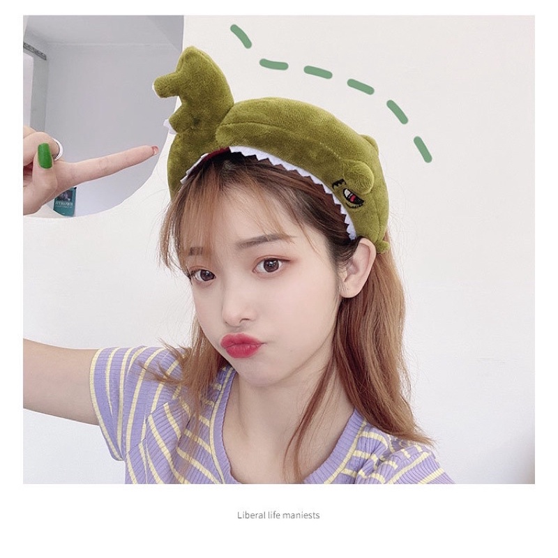 Bườm Cài Tóc Hình Cá Mập/Cá Heo Chất Liệu Bông Siêu Đáng Yêu