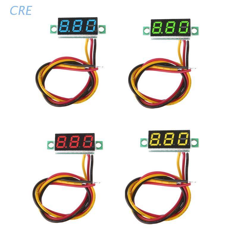 Vôn Kế Kỹ Thuật Số 3 Dây 0.28&quot; DC 0~100V Có Màn Hình LED Hiển Thị Dành Cho Xe Hơi/Xe Máy