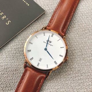 Đồng hồ D.W Dapper Kim Xanh Dây Da cho Nam và Nữ