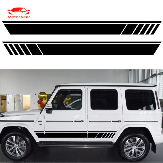 Bộ 2 Miếng Dán Chữ Trang Trí Thân Xe Mercedes Benz G55 G63 Amg W463 G500 Class G350D Suv