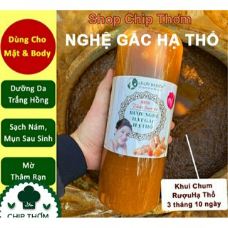 Rượu nghệ gấc mẹ sau sinh | cốt nghệ gấc hạ thổ | da trắng sáng, bay nám mụn, giảm thâm mờ rạn | handmade