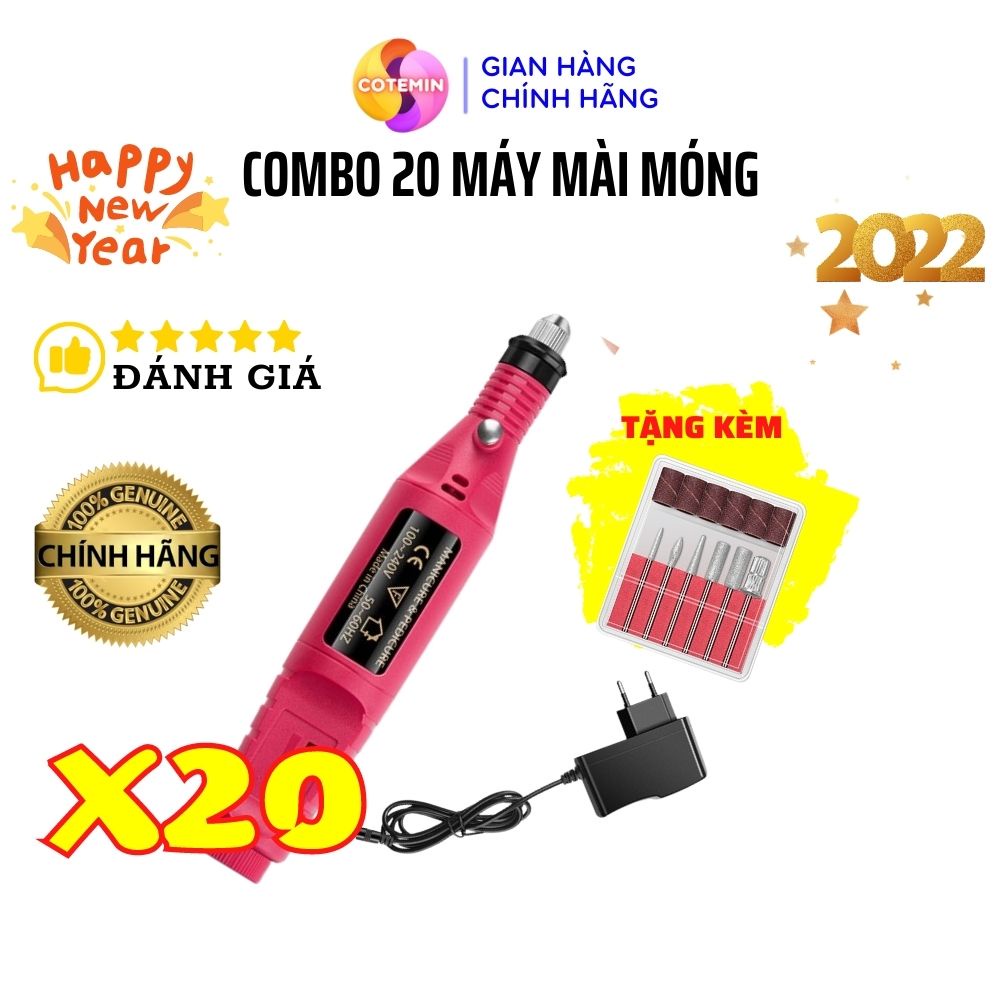 COMBO 20 Máy Mài Móng Tay Mini Cầm Tay Chính Hãng TẶNG KÈM 6 Đầu Mài COTEMIN