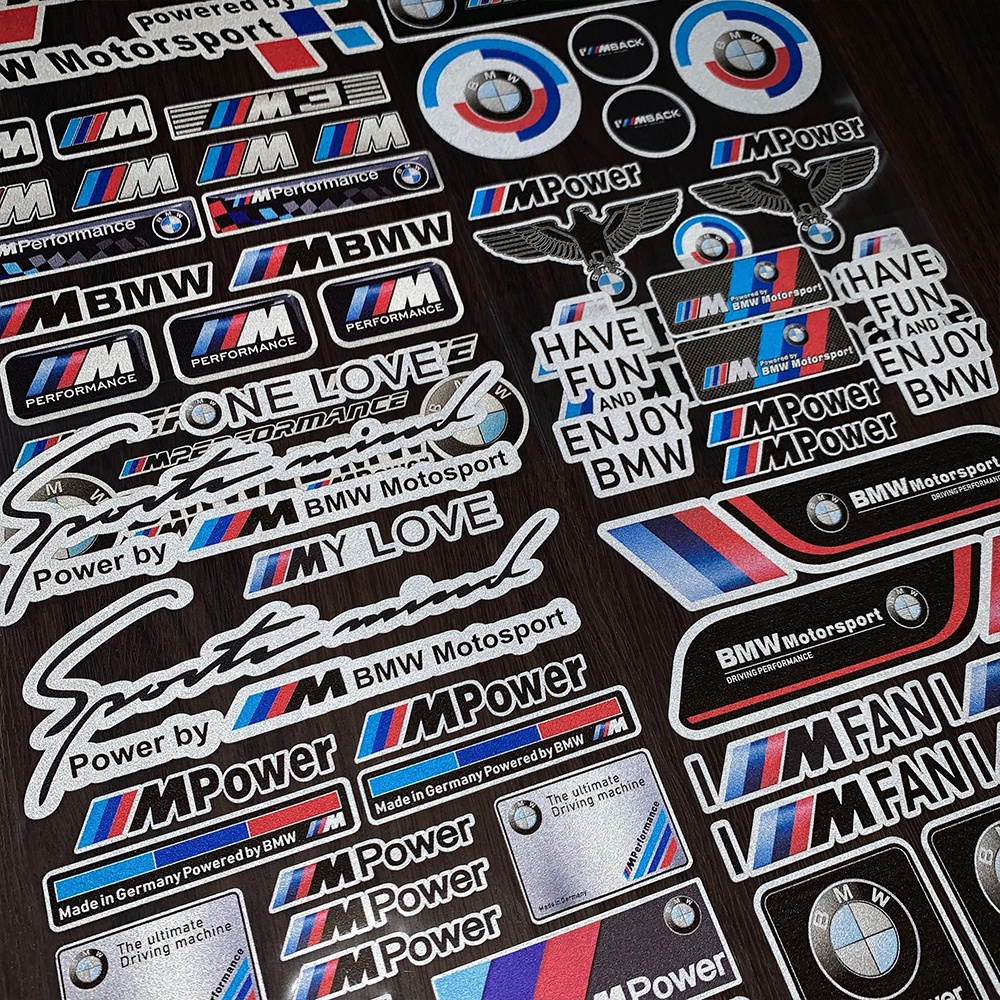 Huy Hiệu Dán Trang Trí Xe Hơi BMW Motorrad Motorsport Phản Quang