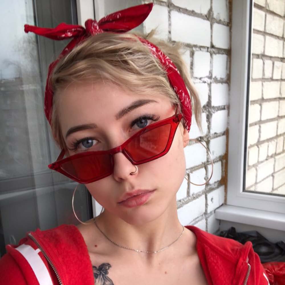 Kính Mát Mắt Mèo Thời Trang Retro Cho Nữ Chống Tia Uv400