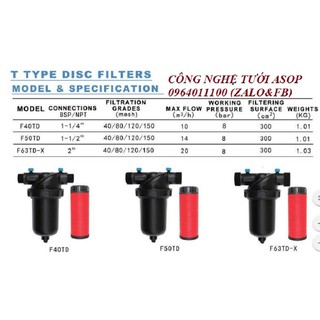 Lọc đĩa chữ T phi 60mm