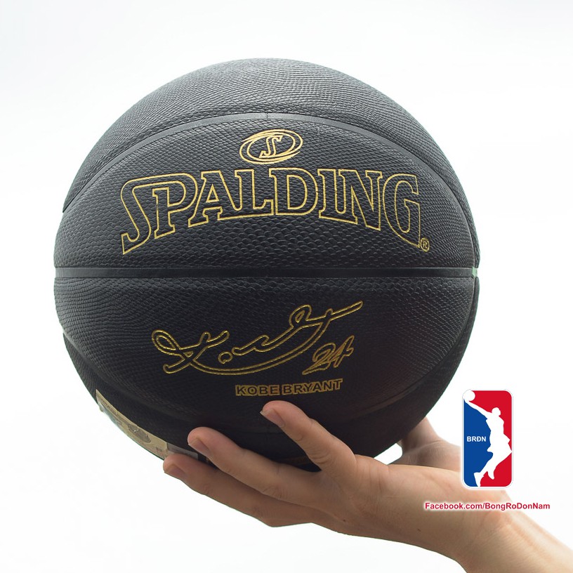 Banh Bóng Rổ Da Spalding – Size7 – Bản Kobe Bryant - Tặng Bơm + Balo rút + Kim bơm + Túi lưới