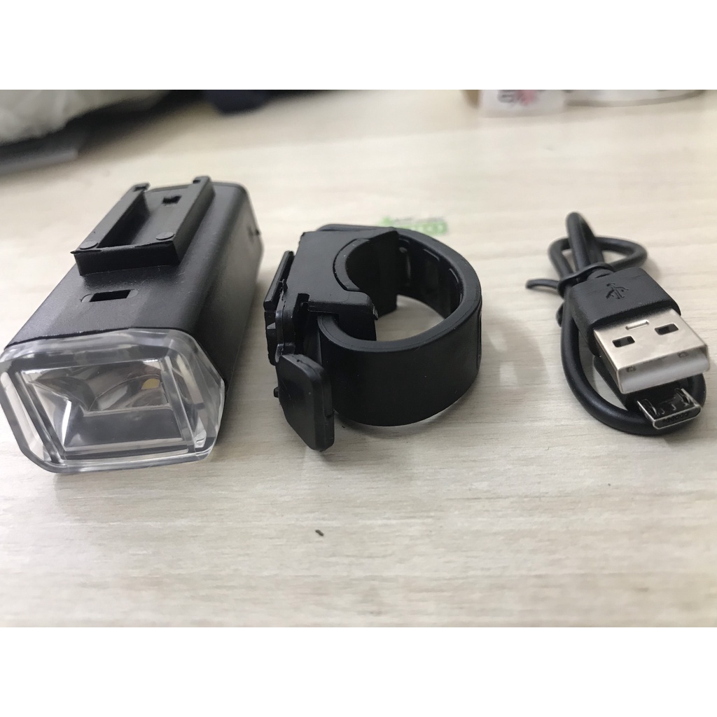 Đèn pin xe đạp chống nước sạc USB 3 chế độ sáng