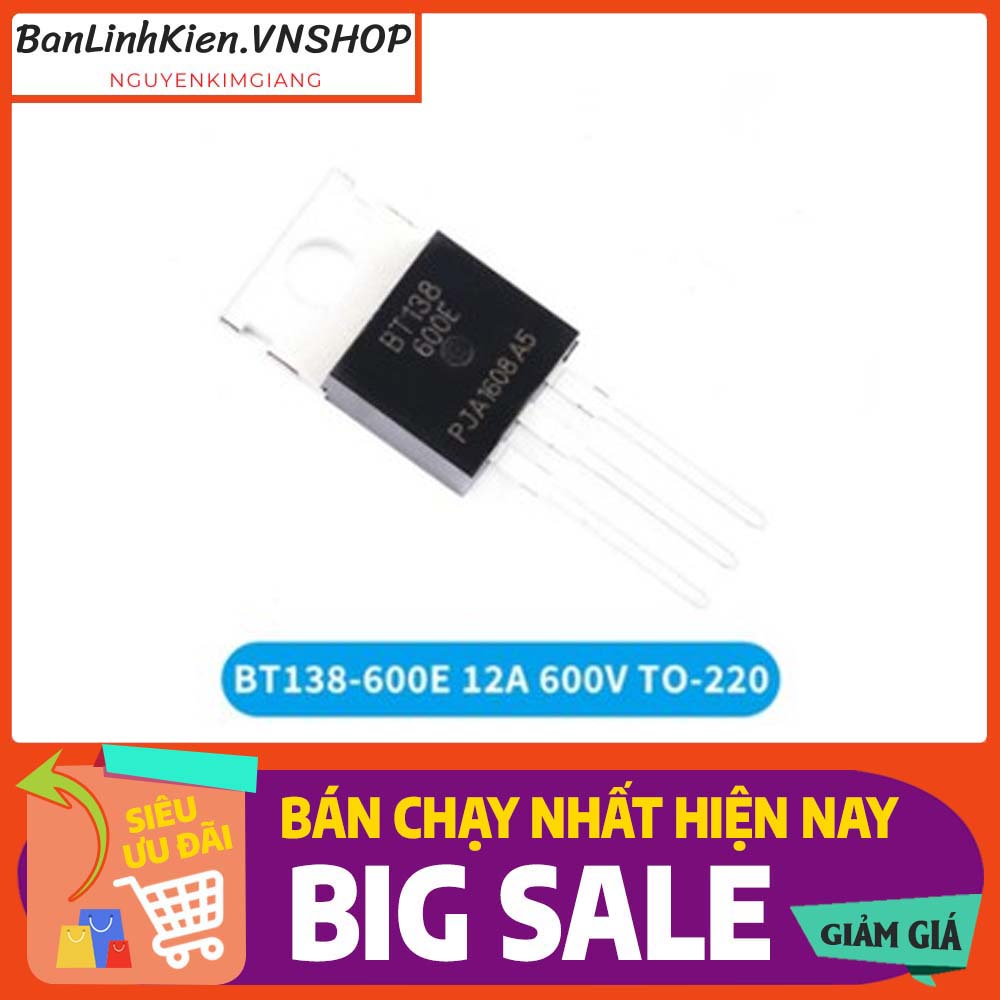 Triac BT138-600E 12A 600V TO220